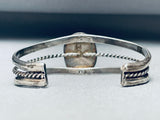 Beautiful Vintage Native American Navajo Green Turquoise Sterling Silver Bracelet-Nativo Arts