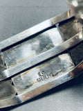 One Of Best Ever Vintage Native American Navajo Lone Mountain Turquoise Sterling Silver Bracelet-Nativo Arts