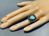 Stunning Vintage Native American Navajo Royston Turquoise Sterling Silver Ring-Nativo Arts