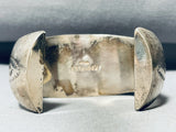 One Of The Most Unique Vintage Native American Navajo Green Turquoise Sterling Silver Bracelet-Nativo Arts
