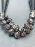 The Most Unique Vintage Native American Navajo Cone Sterling Silver Bead Necklace Old-Nativo Arts