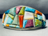 6.5 Inch Wrist Incredible Vintage Native American Navajo Sterling Silver Bracelet-Nativo Arts