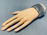 Long Wave Native American Navajo Sterling Silver Snake Skin Bracelet-Nativo Arts