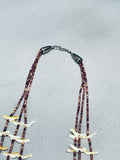 Family Of Doves Vintage Native American Navajo Bird Sterling Silver Heishi Necklace-Nativo Arts