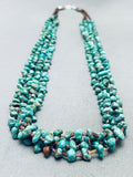 One Of The Best Vintage Santo Domingo Royston Turquoise Sterling Silver Necklace-Nativo Arts