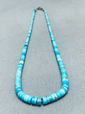 One Of The Best Vintage Native American Navajo Turquoise Heishi Sterling Silver Necklace Old-Nativo Arts
