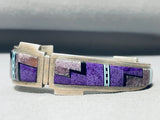 Best Vintage 6.5 Inch Wrist Vintage Native American Navajo Sugulite Sterling Silver Bracelet-Nativo Arts