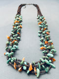 Native American Spectacular Vintage Santo Domingo Royston Turquoise Sterling Silver Necklace-Nativo Arts