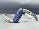 Rare Purple Jasper Vintage Native American Navajo Sterling Silver Bracelet