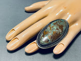Enormous Vintage Native American Navajo Royston Turquoise Sterling Silver Ring-Nativo Arts
