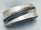 One Of The Most Unique Vintage Native American Navajo Contemporist Sterling Silver Bracelet-Nativo Arts