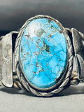 The Best Vintage Native American Navajo Easter Blue Turquoise Sterling Silver Bracelet-Nativo Arts