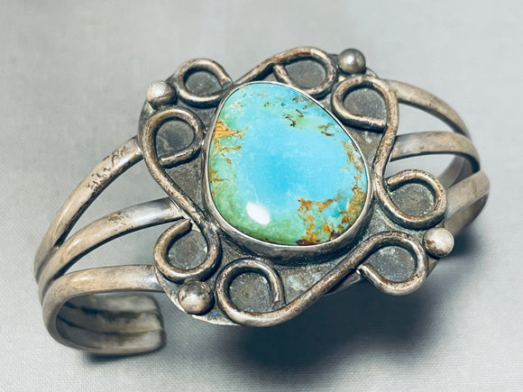 Native American Remarkable Vintage Royston Turquoise Sterling Silver Bracelet-Nativo Arts