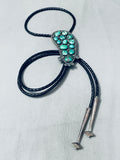 One Of The Best Vintage Native American Navajo Royston Turquoise Sterling Silver Bolo Tie-Nativo Arts