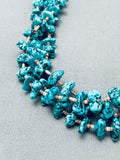 Nuggets Of Spiderweb Turquoise Vintage Native American Navajo Heishi Necklace Old-Nativo Arts