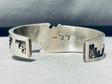 Important 6.5 Inch Wrist Vintage Native American Navajo Inlay Sterling Silver Turquoise Bracelet-Nativo Arts