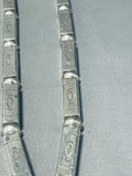 One Of Best Tubules Ever!! Vintage Native American Navajo Sterling Silver Necklace-Nativo Arts