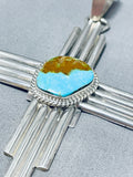 Amazing Native American Navajo Turquoise Sterling Silver Zia Rob Yellowhorse Necklace-Nativo Arts