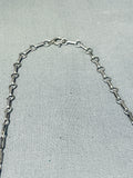 Native American Dynamic Vintage Santo Domingo Kingman Turquoise Sterling Silver Necklace-Nativo Arts