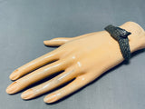Detailed Vintage Southwest Sterling Silver Eagle Bracelet Cuff-Nativo Arts