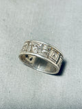 One Of A Kind Vintage Native American Navajo Sterling Silver Storyteller Ring-Nativo Arts