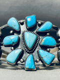 Highly Collectible Native American Navajo Blue Diamond Turquoise Sterling Silver Bracelet-Nativo Arts