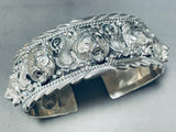 Symbolic Protection!! Bears Vintage Native American Navajo Sterling Silver Bracelet-Nativo Arts