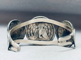 Huge Coins Native American Navajo Sterling Silver Bracelet Cuff-Nativo Arts