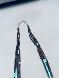 One Of The Best Vintage Navajo Turquoise Heishi Sterling Silver Necklace-Nativo Arts