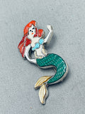 The Little Mermaid Vintage Native American Zuni Turquoise Inlay Pin Ariel-Nativo Arts