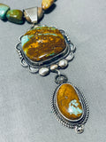 Captivating Native American Navajo Royston Turquoise Sterling Silver Necklace-Nativo Arts
