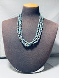 Very Rare Vintage Navaj Bisbee Turquoise Sterling Silver Necklace-Nativo Arts