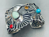Native American One Of The Best Vintage Southwest Sterling Silver Hummingbird Bracelet-Nativo Arts