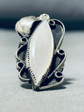 Beautiful Vintage Native American Navajo Mother Of Pearl Sterling Silver Ring-Nativo Arts