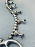 Open Arms Vintage Native American Navajo Sterling Silver Squash Blossom Necklace-Nativo Arts