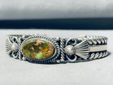 One Of The Best Vintage Native American Navajo Derrick Gordan Damale Turquoise Sterling Bracelet-Nativo Arts