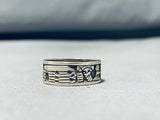 One Of A Kind Vintage Native American Navajo Sterling Silver Storyteller Ring-Nativo Arts