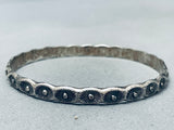 Lovely Vintage Native American Navajo Sterling Silver Bangle Bracelet-Nativo Arts