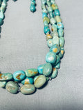 Gorgeous Native American Navajo Royston Turquoise Sterling Silver Necklace-Nativo Arts