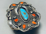 Whopping 100 Grams Vintage 1970's Native American Navajo Turquoise Sterling Silver Bracelet-Nativo Arts