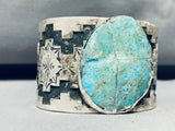 4 Directions Symbolic Navajo Turquoise Sterling Silver Bracelet Cuff-Nativo Arts