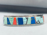 6.5 Inch Wrist Important Vintage Native American Navajo Abraham Begay Sterling Silver Bracelet-Nativo Arts