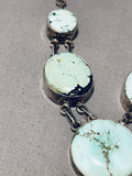 Mint Green!! Vintage Native American Zuni Turquoise Sterling Silver Necklace-Nativo Arts