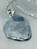 Green & Blue In Same Stone!!!! Very Rare Vintage Native American Navajo Sterling Silver Necklace-Nativo Arts