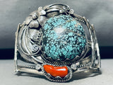 One Of The Best Vintage Native American Navajo Spiderweb Turquoise Sterling Silver Bracelet-Nativo Arts