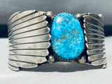 Arlene Soce Vintage Native American Navajo Red Mountain Turquoise Sterling Silver Bracelet-Nativo Arts