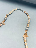 Incredible Vintage Native American Navajo Animal Sterling Silver Brown Stone Necklace-Nativo Arts