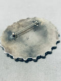 Superb Vintage Native American Navajo Turquoise Sterling Silver Pin-Nativo Arts