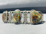 Unique Vintage Native American Navajo Royston Turquoise Sterling Silver Bracelet-Nativo Arts