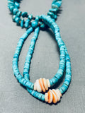 Native American Fabulous Vintage Santo Domingo Turquoise Heishi Sterling Silver Necklace-Nativo Arts